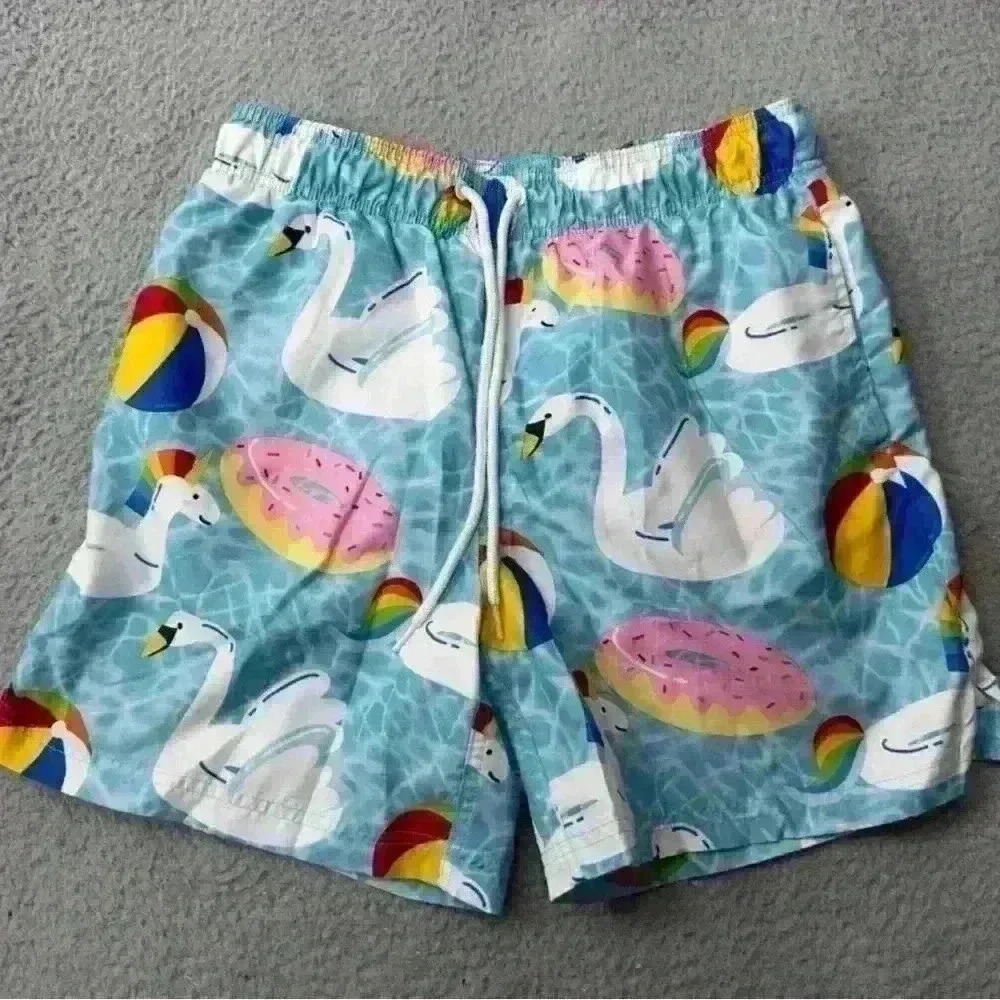 Graphic print swim shorts by George Party Vacation Medium Funny Summer Beach